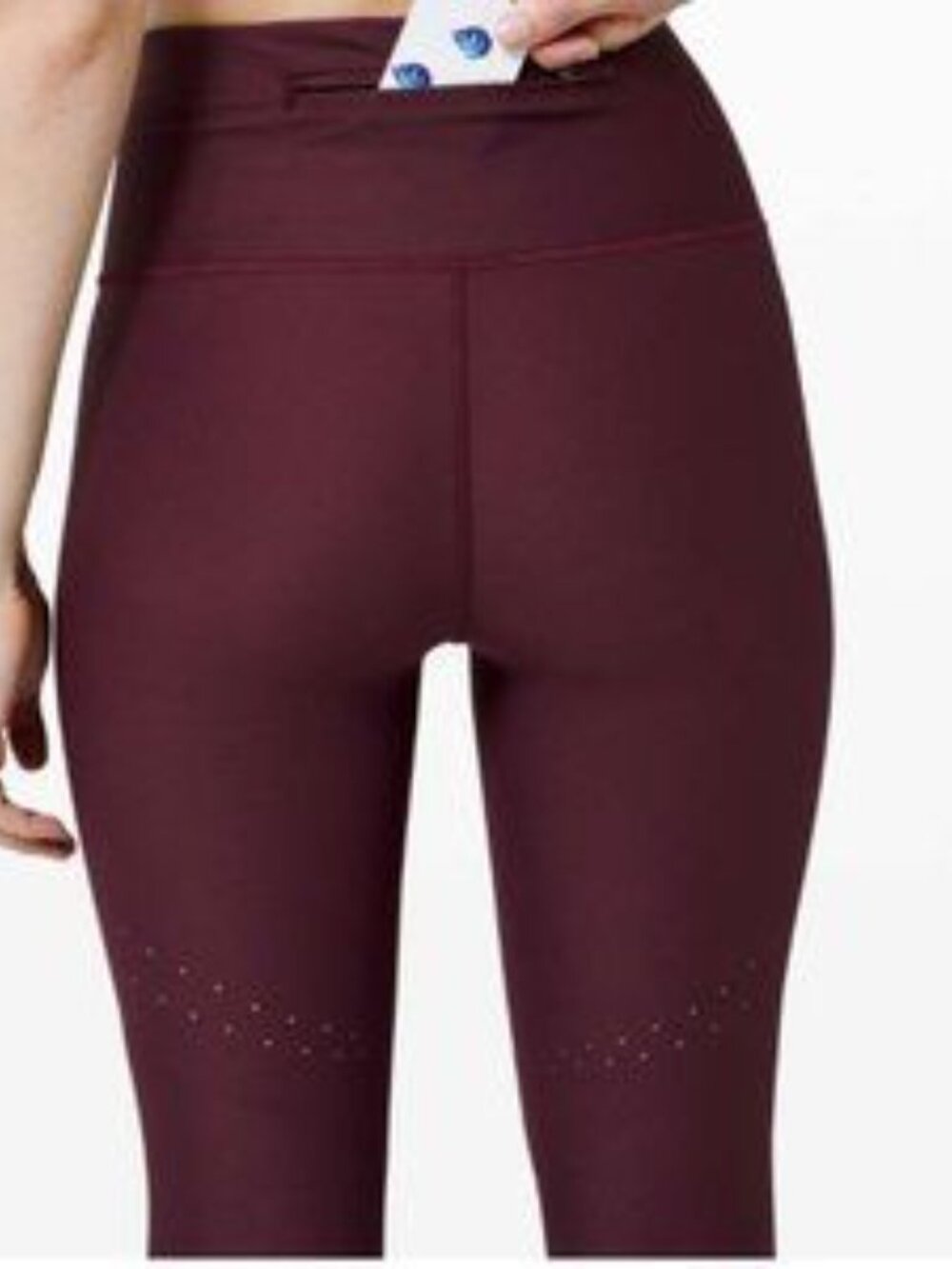 Lululemon Zoned In Tight Leggings inseam*27" Burgundy NWOT - Picture 2 of 5